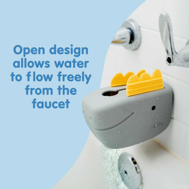 [Australia] - Dr. Brown’s CleanUp Dino-Soft Baby Bath Spout Cover, Soft and Safe on Tub Faucet, Toddler Bathtub Safety for Kids, BPA Free, Certified Plastic Neutral 