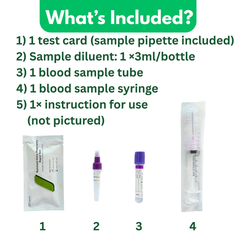 Ruminant Kit for Cattle, Single Use, Whole Blood/Serum/Plasma, Fast 20-Minute Results, 99.5% Accuracy, Effective from 28 Days (1) 1