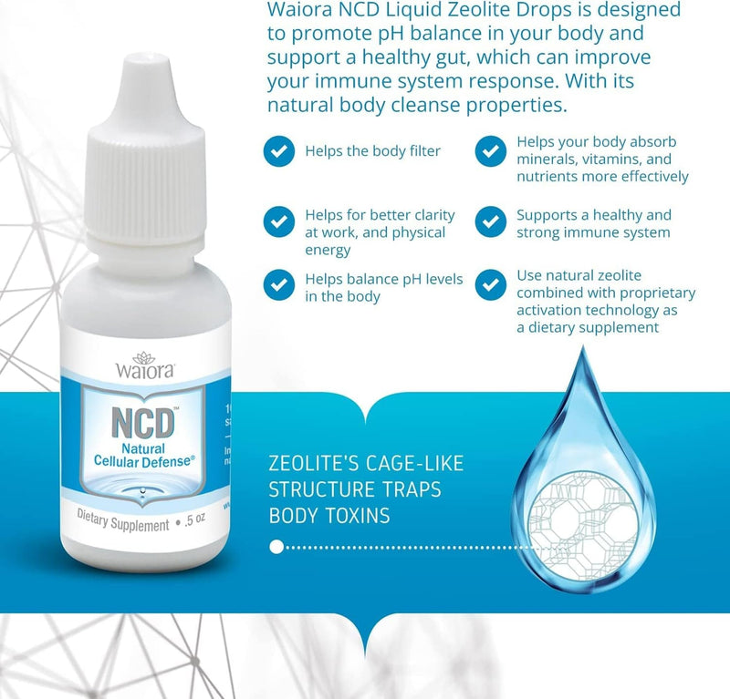 Natural Cellular Defense (NCD) Liquid Supplement, Advanced Mineral & Botanical Formula, Daily Immune & Cellular Wellness, Easy Absorption Drops, pH Balance, Cleansing (One .5 oz Bottle, 90 serv.) 1