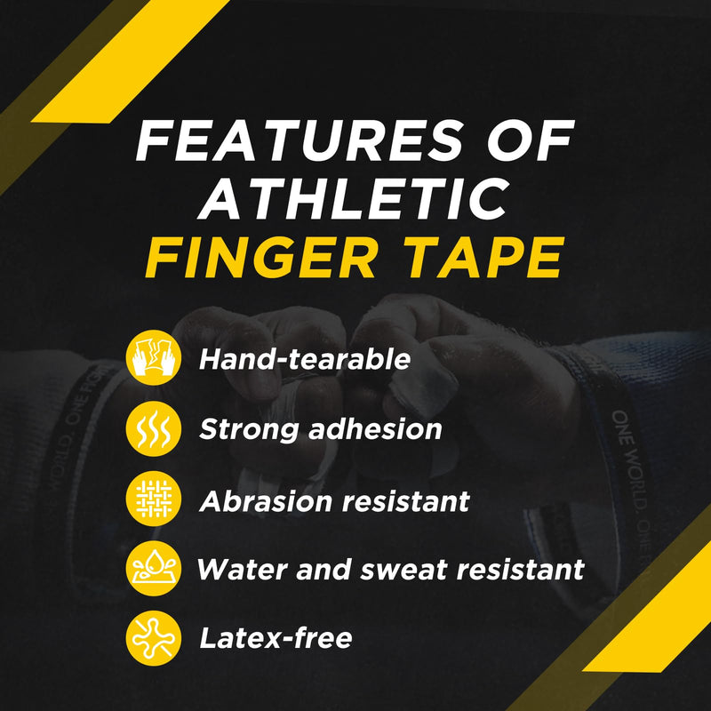 [Australia] - OK TAPE Athletic Finger Tape (10Rolls 450FT), Finge Wrap Tape, Extra Strong Adhesive Finger Support and Protect Tape, Hand Grip Tape for Rock Climbing, MMA, Jiu Jitsu, Volleyball, Black 0.5" x 15yards - 10 Rolls 