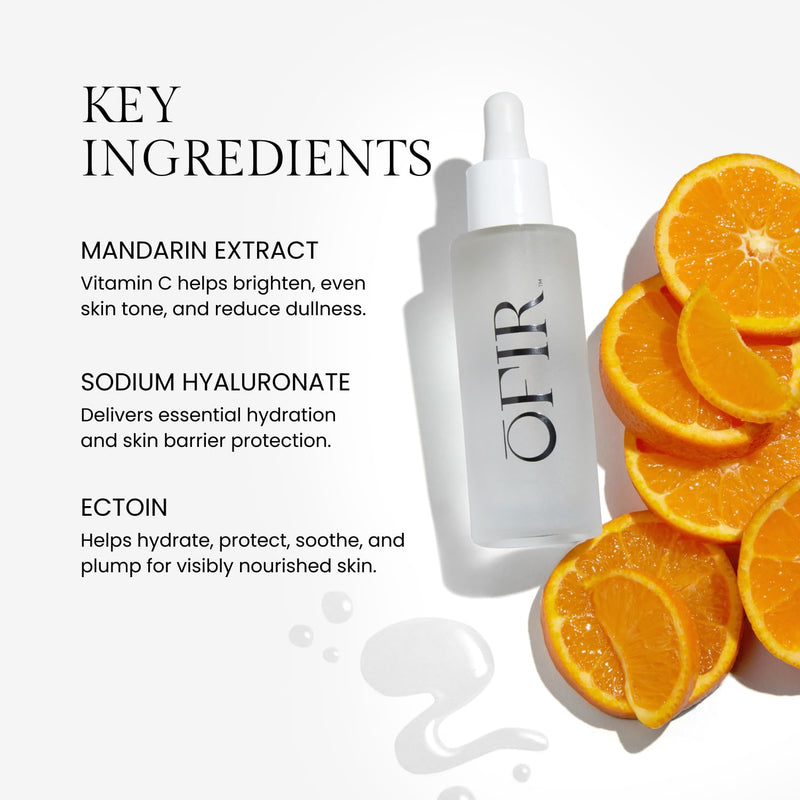 OFIR Barrier Drops Hydrating Primer Serum for Women | Brightening Vitamin C Face Serum with Lumi Vegan Texture | Lightweight Skin Enhancer for Daily Glow | Daily Base Primer | 1 FL OZ Bottle