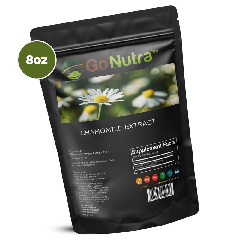 [Australia] - Go Nutra Chamomile Extract Powder 10:1 Strength Apigenin Supplement 8 oz. Herbal Extract 
