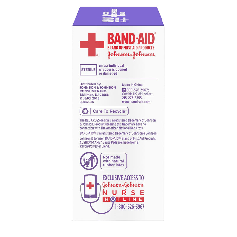 Band-Aid Brand Cushion Care Non-Stick Gauze Pads, Individually-Wrapped, Medium, 3 in x 3 in, 10 ct Medium (Pack of 10) Medium 3x3