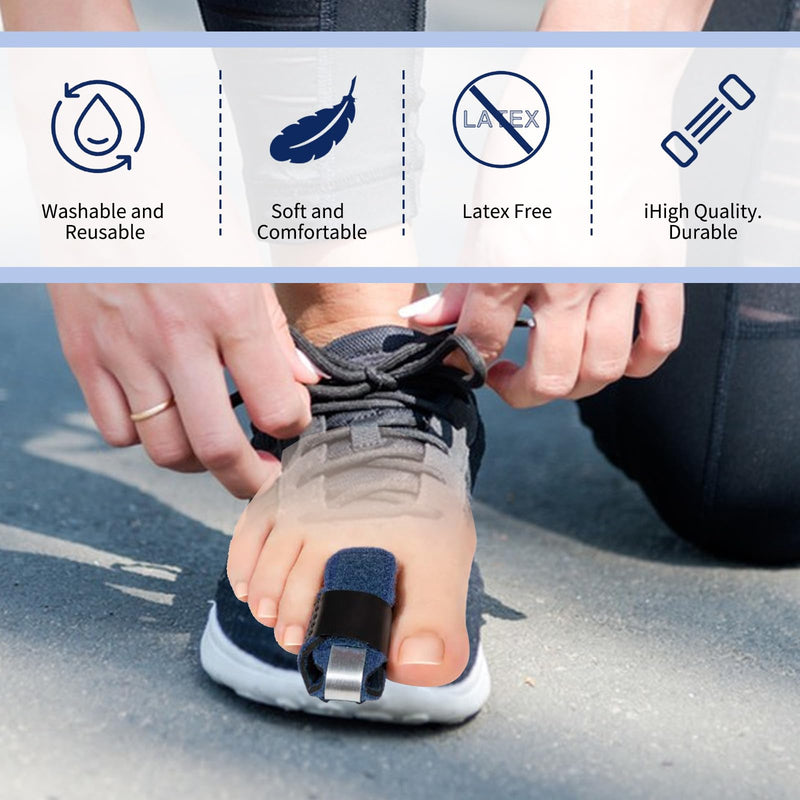 [Australia] - Hammer Toe Correction Pack of 3 Toe Splint Claw Toe Correction Toe Orthosis Claw Toe Toe Straightener Finger and Toe Fixation Support Straps for Alignment and Support of the Toes (Blue) 