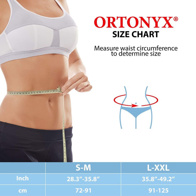 [Australia] - ORTONYX Umbilical Hernia Belt for Men and Women - Abdominal Support Binder with Compression Pad - Navel Ventral Epigastric Incisional and Belly Button Hernias Surgery Prevention Aid (Large-XXL) Black L/XXL (35.8"-49.2") 