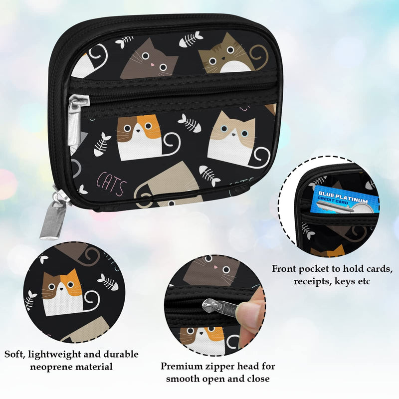 Serfeymi Weekly Travel Pill Organizer Pill Case for Purse with Removable 7 Day Pill Box, Fashionable Travel Medicine Organizer Pill Container for Medicine, Vitamin, Supplement - Black 03 + Pill Box 1 Case + 2 Boxes B. Black 03 + Pill Box