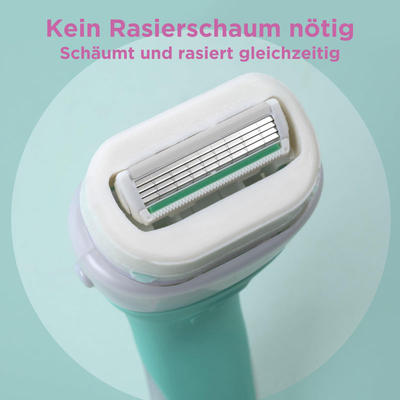[Australia] - Wilkinson Sword - Intuition Sensitive Care Razor for Women, Razor Handle + 6 Razor Blades, No Shaving Gel Required 