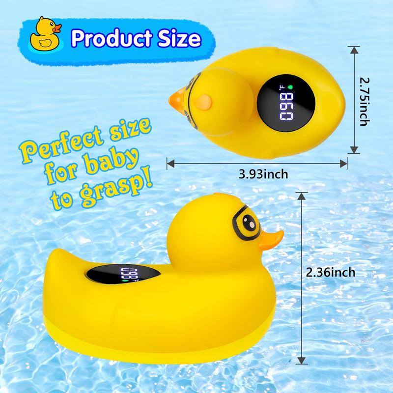 Baby Thermometer, Baby Bath Thermometer Upgrade LED Digital Bathtub Water Temperature Auto ON/Off Bathroom Safety Thermometer Yellow Duck Floating Toy for Infants, Newborn,Toddler, Kids Yellow Duck01