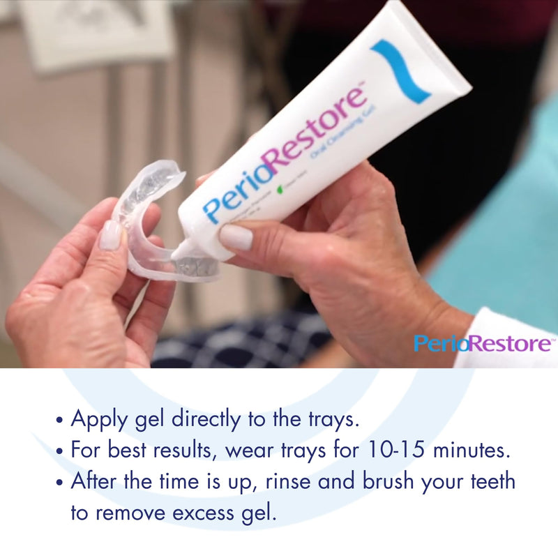[Australia] - Perio Restore Gel (3 oz) ‚Äì Mint-Flavored at-Home Periodontal & Teeth Whitening Treatment with 1.7% Hydrogen Peroxide | Includes 2 Application Trays for Easy Use 