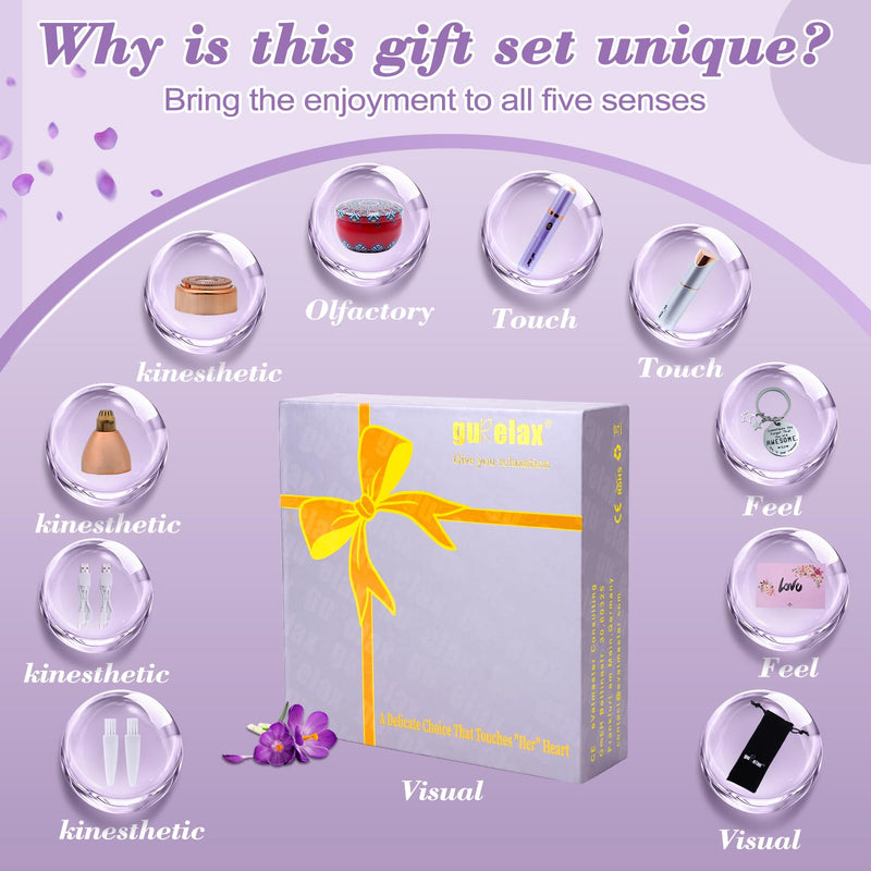 [Australia] - Electric Beauty Epilator+Facial Hair Remover for Women, Hair Removal Device Gift Set, Portable Epilation System, Painless Shaver for Body Face Chin Lip L 
