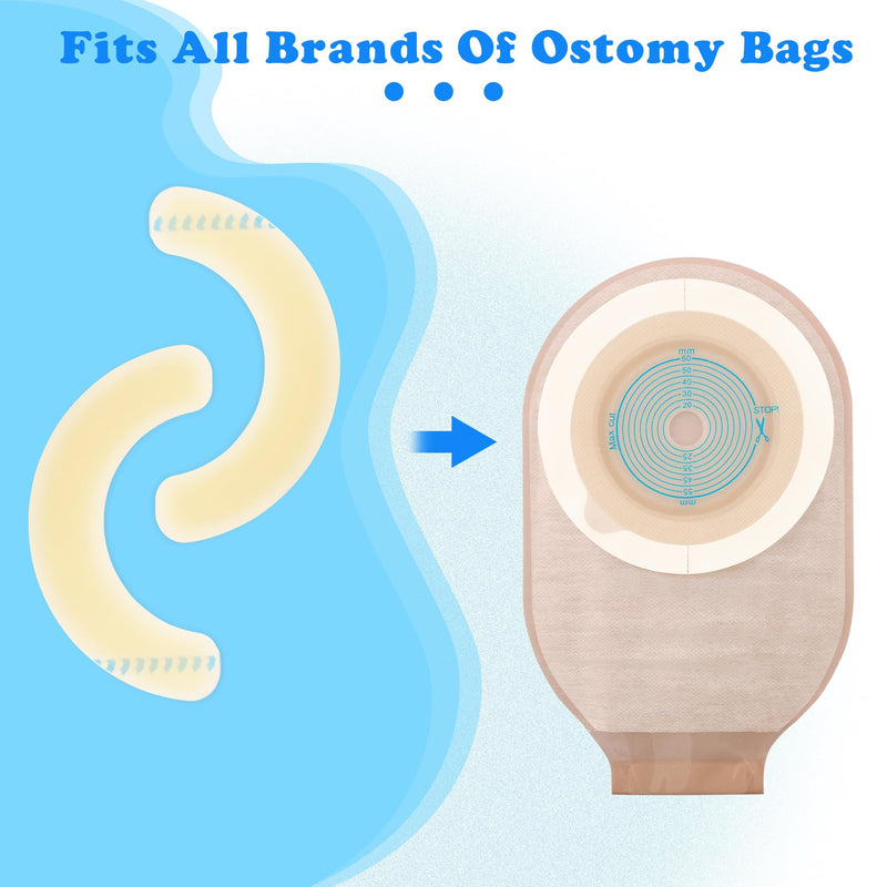 [Australia] - 20PCS Ostomy Barrier Strips Medical Grade Hydrocolloid Skin Barrier Tape for Colostomy, Ileostomy, Urostomy Bags Elastic Ostomy Rings Stoma Supplies Accessories 20PCS 