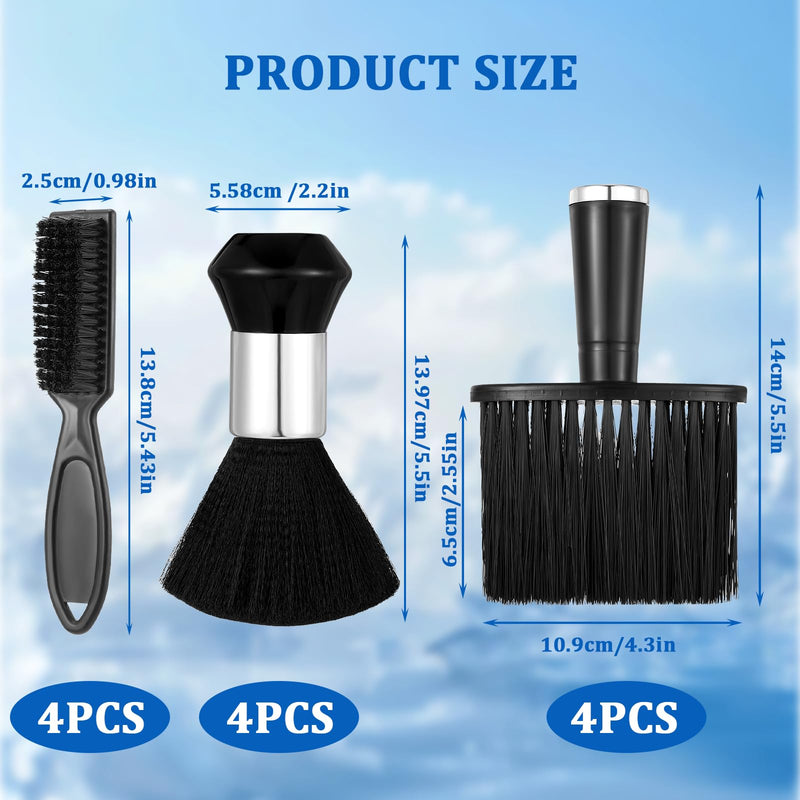 [Australia] - 12 Pcs Barber Neck Duster Brush, for Hair Cutting Barber Duster Soft Cleaning Face Brush Styling Fits for Hair Cutting and Home Use 