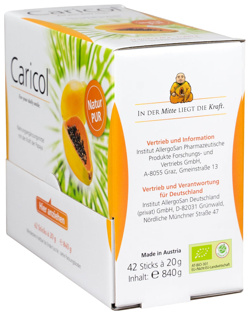 [Australia] - Caricol | 100% natural ingredients in organic quality | With Papain | Easy to dose | 42 sticks of 20 g each (840 g) 