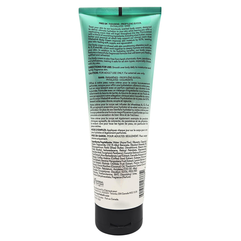 Vitabath Cucumber & White Tea Moisturizing Body Cream - Soothing Hydration Vitamin & Nutrient Skin Care - Replenishing All Over Dry Skin Lotion Moisturizer for Women & Men - 8 Ounce 8 Ounce (Pack of 1)