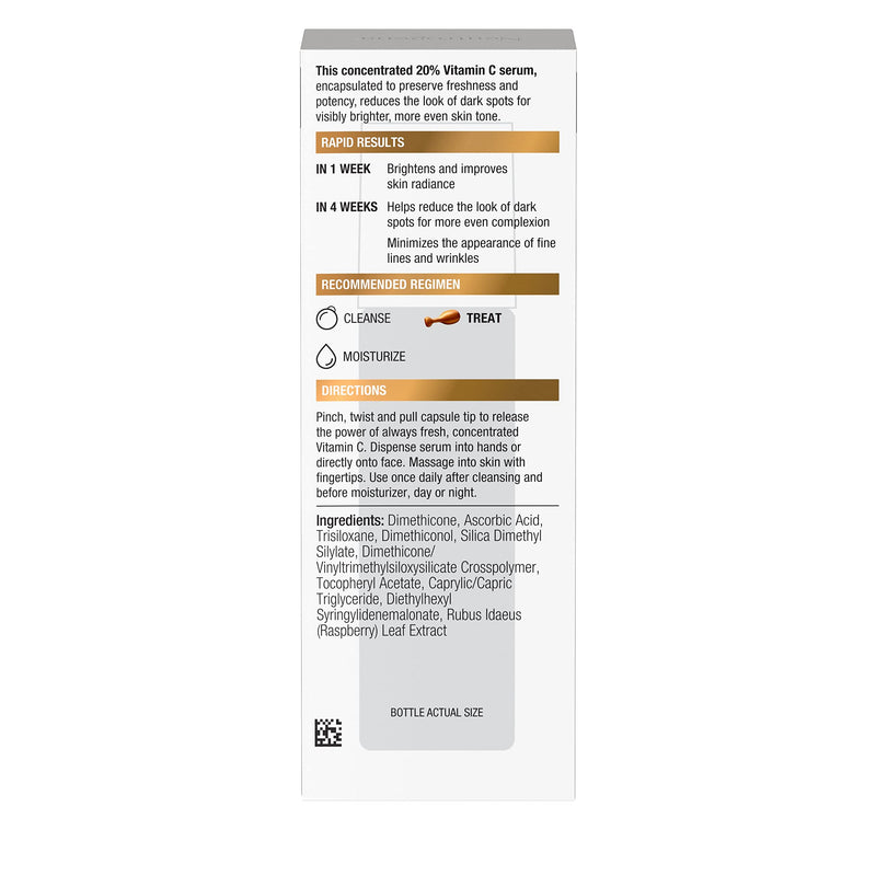 Neutrogena Rapid Tone Repair 20% Vitamin C Brightening Serum Capsules, Antioxidant Face Serum to Brighten Look of Dark Spots & Even Skin Tone, Oil-Free, 30 Serum Capsules | Antioxidant Face Serum to Brighten Look of, Oil-Free