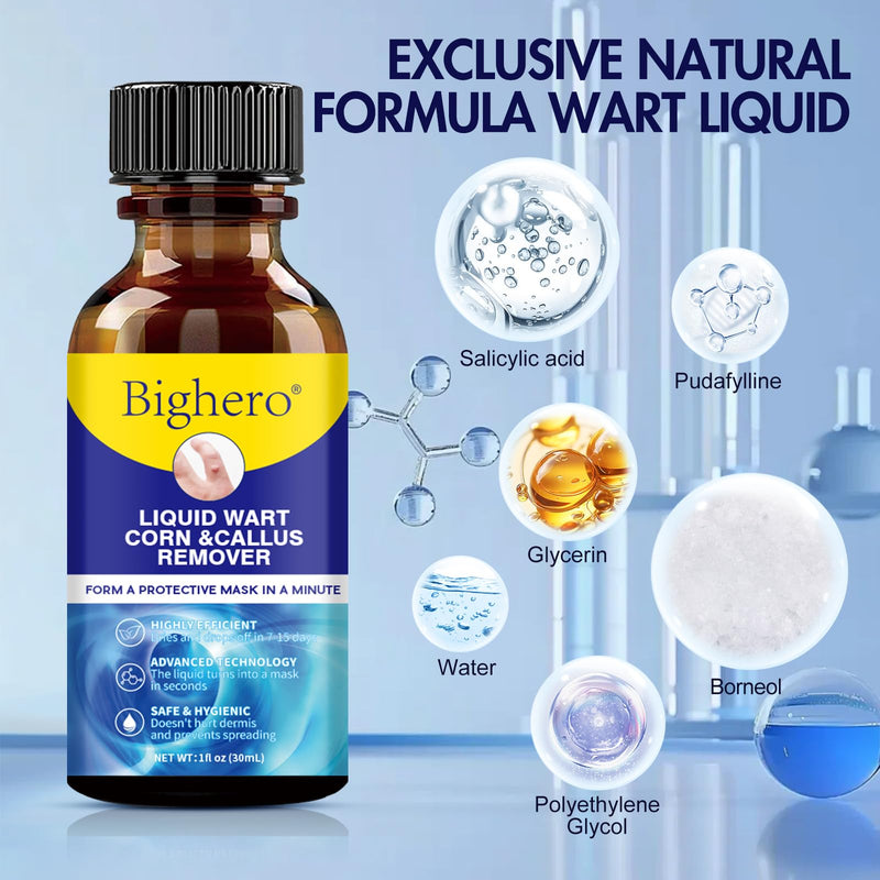 [Australia] - Bighero Wartss Corn Remover Maximum Strength Liquid with Salicylic Acid - Fast-Acting Wartsss Liquid Freeze Off Designed for Wartss, Plantar Wartss, Common Wartis, Flat Corn, Callus 