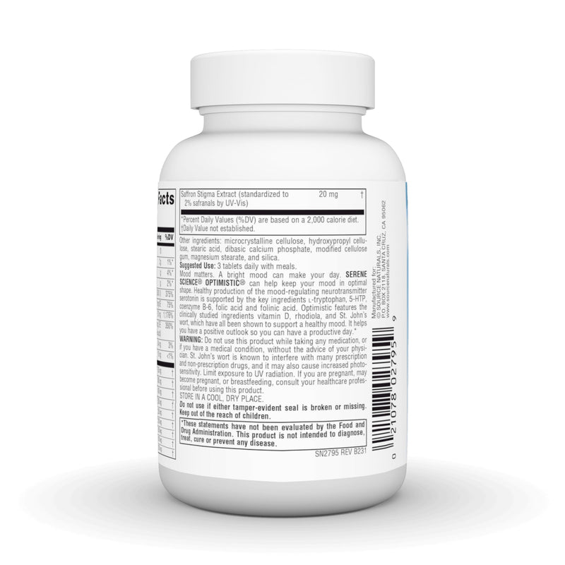 Source Naturals Serene Science Optimistic Saffron Complex - 60 Tablets