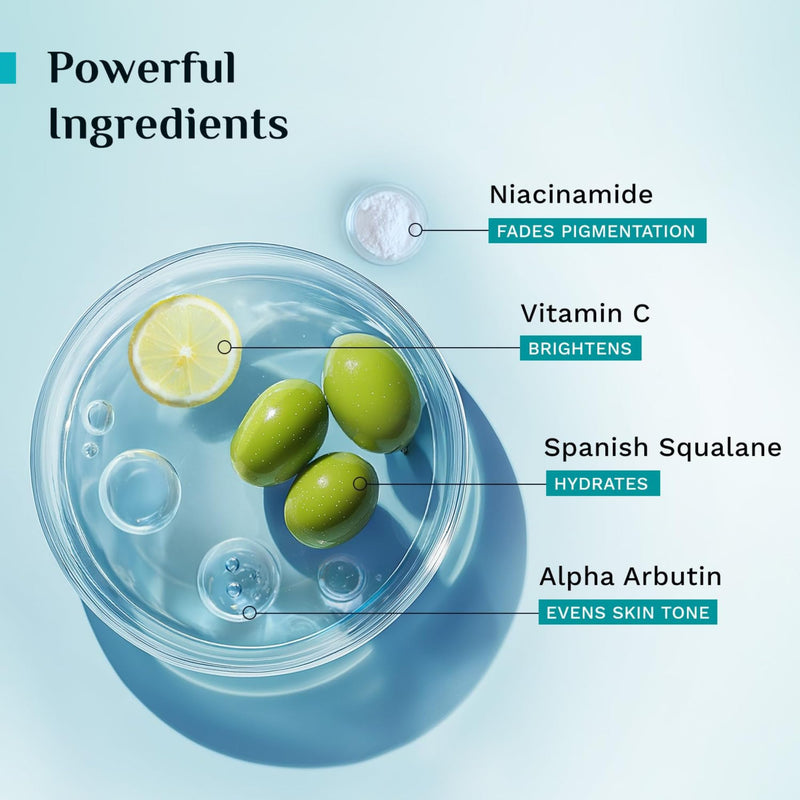 Pilgrim Squalane Glow Face Moisturizer with Vitamin C & Niacinamide | Lightweight Hydrating Daily Face Cream for Radiant Skin | For All Skin Types | 1.76 Oz (50g)