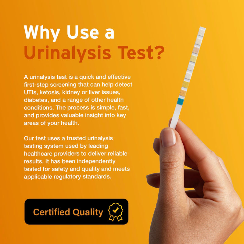 100 x AYDMED 9-in-1 UTI Test Strips | 9 Parameter Urine Test Strips for Leukocytes, Nitrite, Specific Gravity, pH, Protein, Urobilinogen, Bilirubin, Ketone & Ascorbic Acid | FSA & HSA Eligible