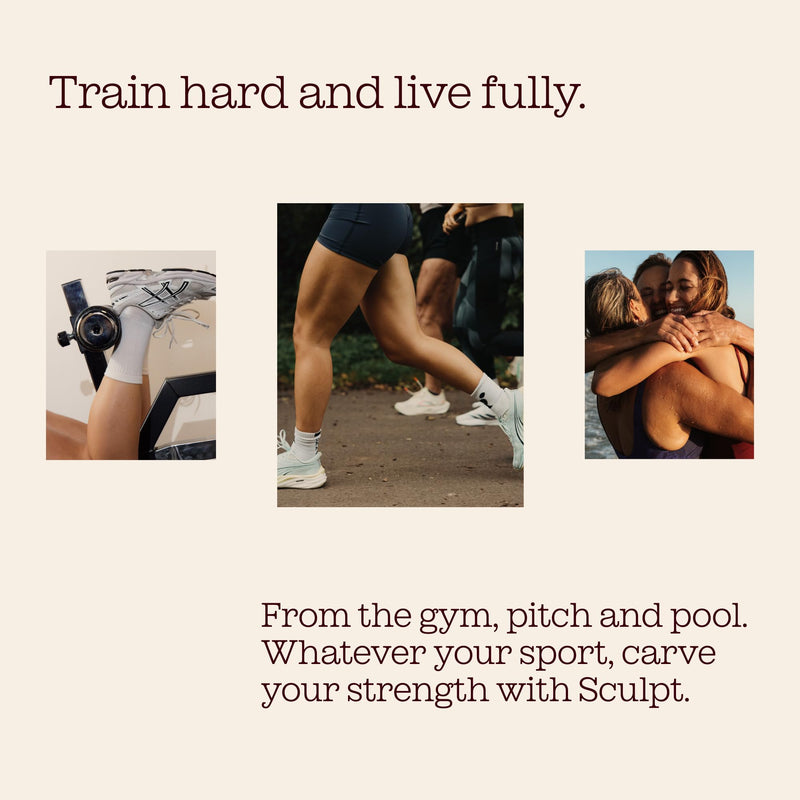 Free Soul Sculpt Protein Powder | 20g Protein | Hybrid Whey Protein | with Maca, Iron, Calcium, Biotin, B Vitamins & Digestive Enzymes | Chocolate Flavour | 20 Servings 500g
