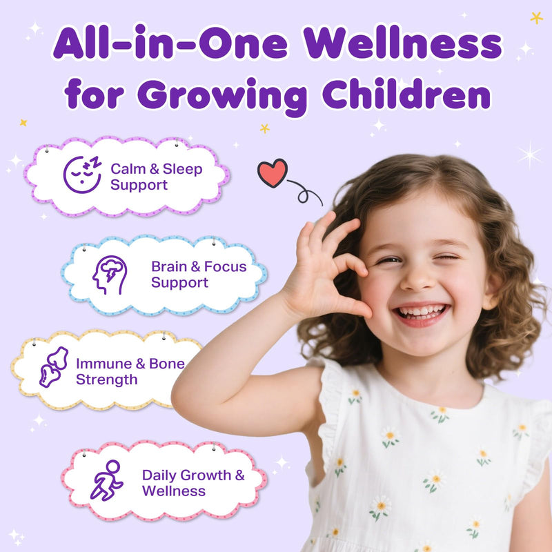 2 Pack Magnesium Glycinate Liquid for Kids - Magnesium Bisglycinate Drops with L-Theanine, Chamomile & Vitamin B6, B12, C, D3 for Sleep, Relaxation, Immune Support, Calm & Focus - 4 Fl Oz, Pineapple 2 Fl Oz (Pack of 2)