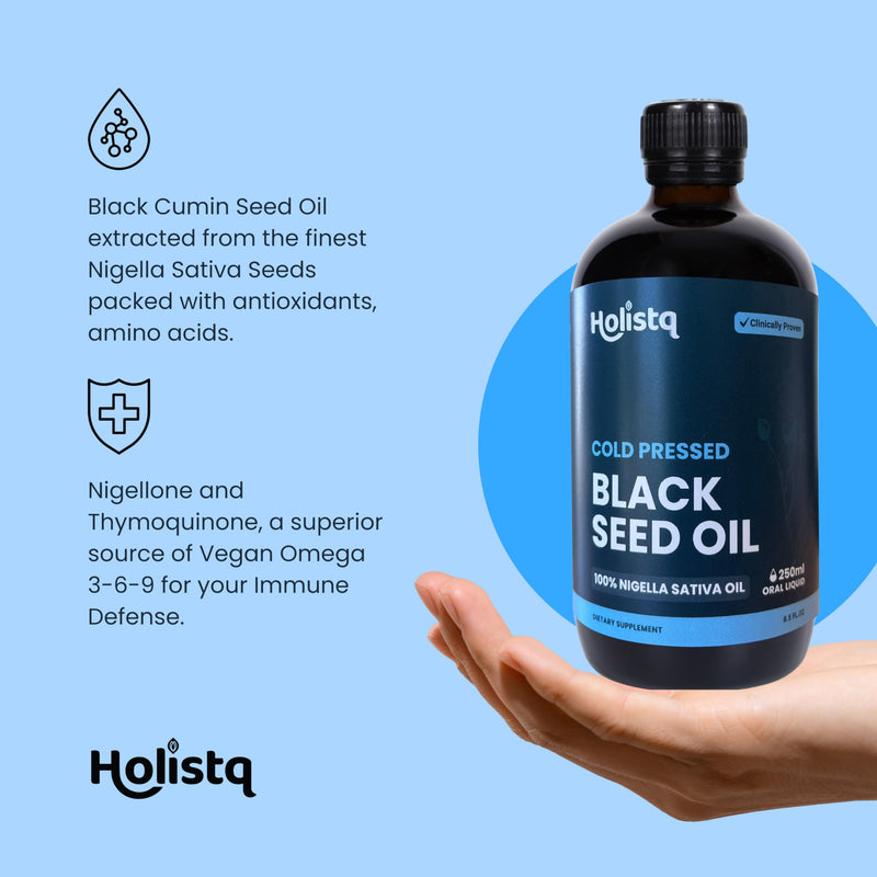 [Australia] - Black Cumin Seed Oil | 100% Pure Cold Pressed Black Cumin Nigella Sativa Oil Premium Black Seed Oil Thymoquinone for Immune Support, Joint, Skin & Hair Non-GMO Vegan Omega 3 6 9 (250 ML) 250 ML 