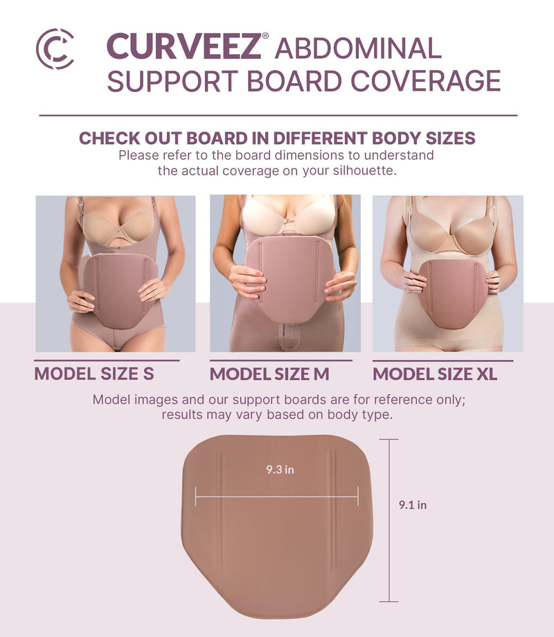 CURVEEZ Ab Board Post Surgery Liposuction - Tabla Abdominal for Tummy Tuck Recovery Must Haves - Lipo Foam Board for Flattening Abs - Abdominal Board Multipurpose - Essential Lipo Boards 360