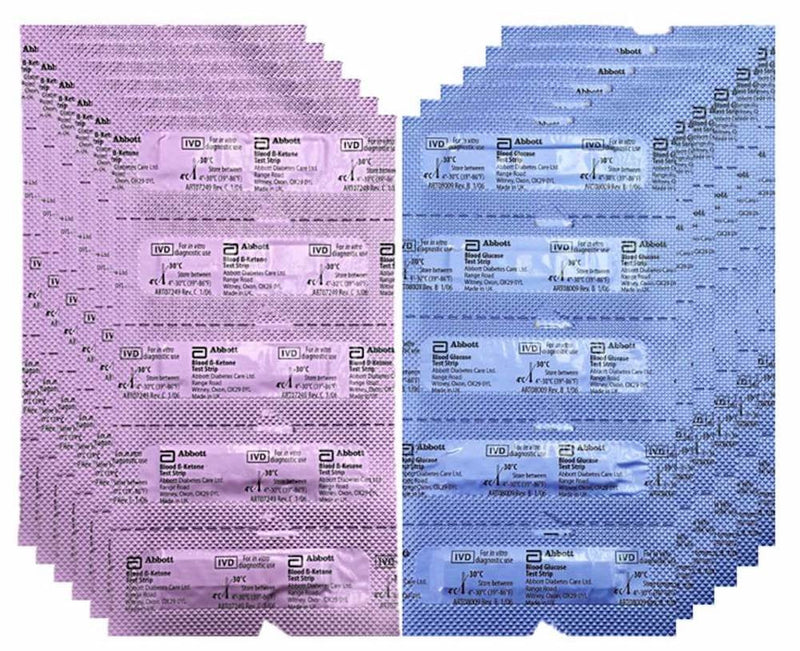 30 Abbott Precision Xtra Blood Ketone Test Strips + 30 Precision Xtra Blood Glucose Test Strips Bundle (60 Total Strips). New. Factory-Sealed. Unboxed.