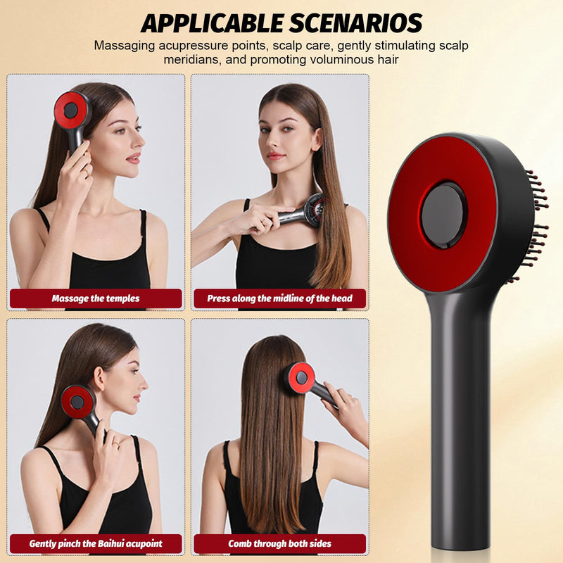 Electric Scalp Massager with 3-in-1 Hair Oil Applicator, Cordless Head Massager IPX7 Waterproof, Portable Scalp Brush for Deep Relaxation, Home, Travel & Shower Use
