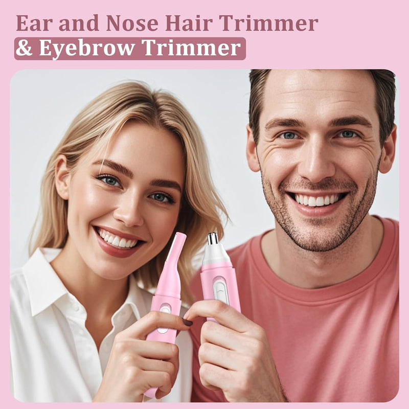 [Australia] - Eyebrow razor nose razor women's nose hair trimmer usb: Celakeety painless eyebrow trimmer nose hair trimmer women and ear hair trimmer, rechargeable 2 in 1 facial hair trimmer 