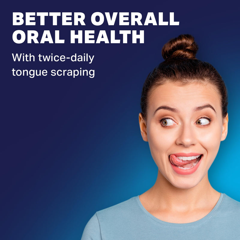 [Australia] - DenTek Metal Tongue Scraper for Better Oral Health – Removes Bacteria, Fights Bad Breath – 100% Stainless Steel, Dishwasher-Safe – Slim Design, Works Gently 1 Count (Pack of 1) 