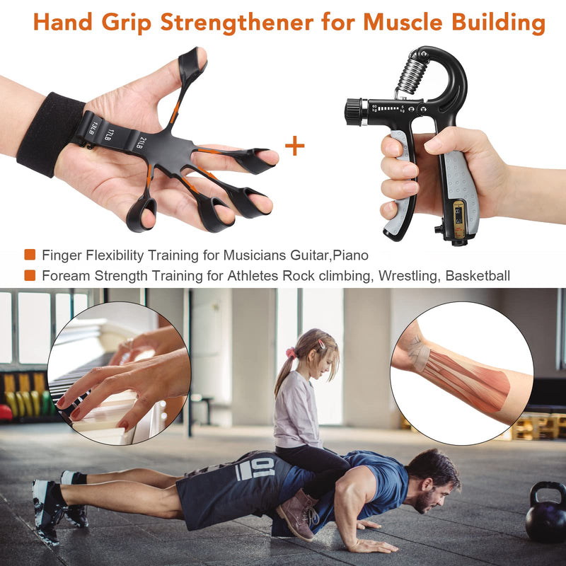 [Australia] - Grip Strength Trainer, Hand Grip Strengthener, Forearm Strengthener, Hand Exerciser… B 