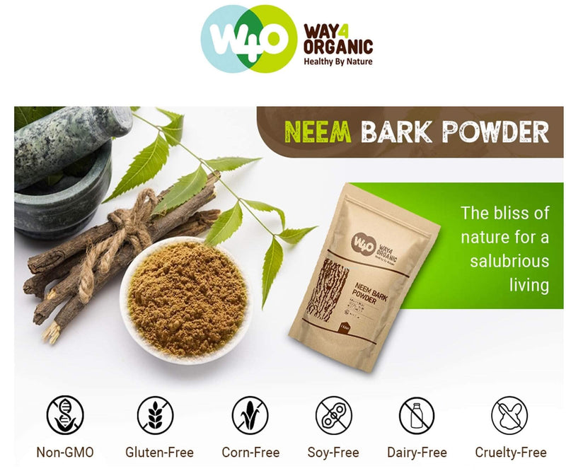 [Australia] - Neem Bark Powder 16 Oz (1 lb) - Dental and Digestion Support - Tooth Powder - Way4Organic 1 