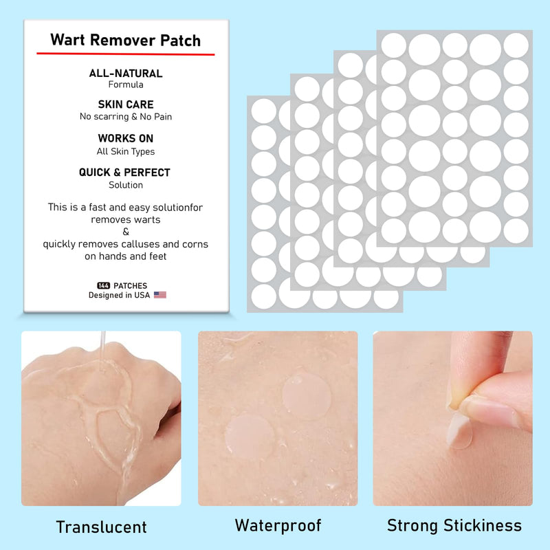 [Australia] - WABRINY Wart Remover Patches, Fast & Easy Operate Hydrocolloid Gel Waterproof Invisible Sticker, Skin Care Removal Patches for Home Daily Use-8KZ 1 Box 