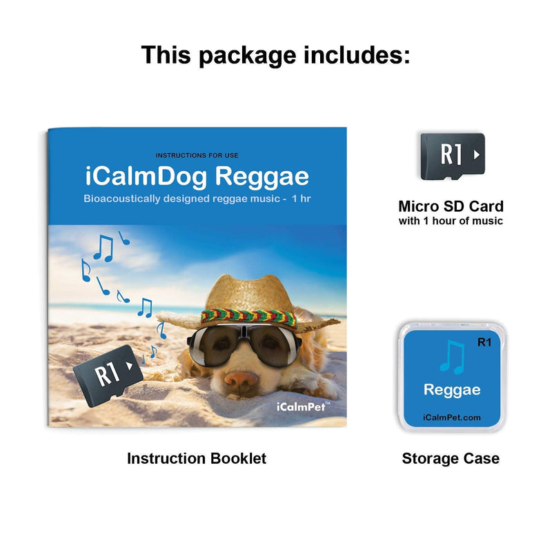 iCalmDog Reggae | by Through a Dog's Ear | Happy Jamaican Rhythms | Micro SD Sound Card | Proven Dog Anxiety Solution - PawsPlanet Australia