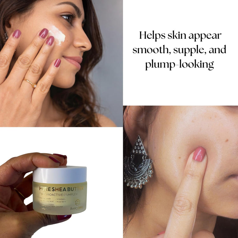 Nourishing Face Cream, Elevated | Unrefined Shea Butter + Bioactive Complex | Niacinamide, Vitamin C, Hyaluronic Acid & Aloe Vera | Plant-Based Daily Moisturizer | 1.76 oz