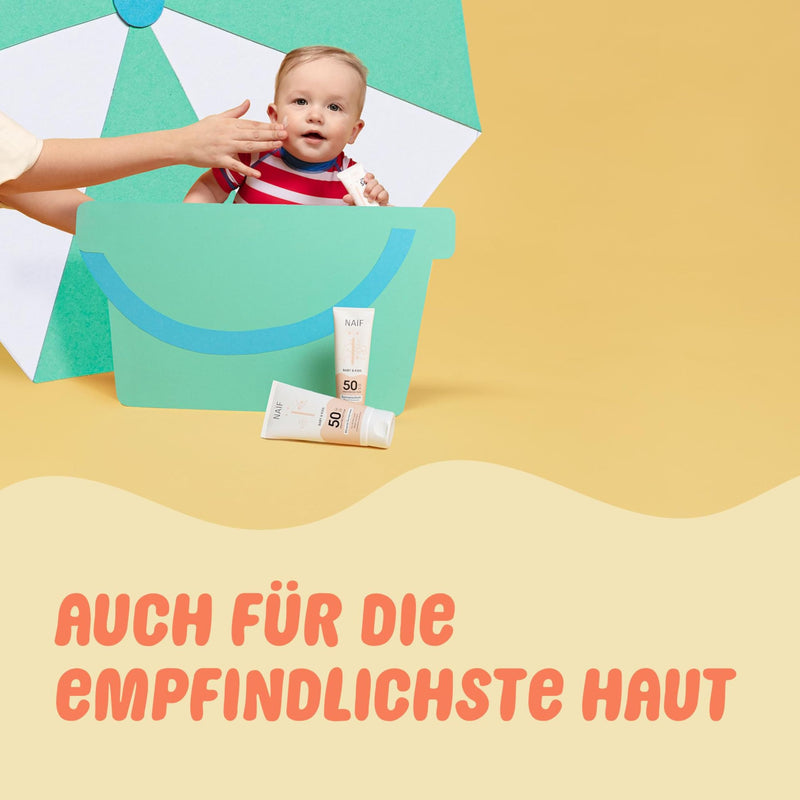 [Australia] - Naïf mineral-based sun cream - for babies and children - SPF 50-0% perfume - cream without octocrylene - UVA and UVB protection - water-resistant - dermatologically tested - without microplastics - 30 ml 30 ml (pack of 1) cream - 0% perfume 