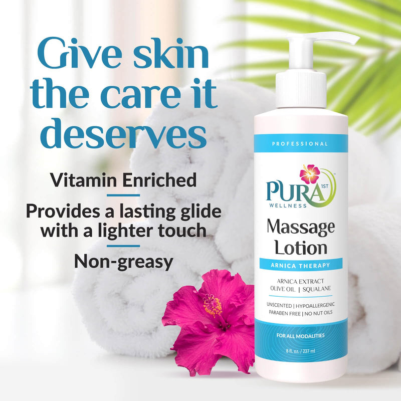 [Australia] - Wellness Professional Arnica Therapy 8oz Massage Lotion, for Bruising, Olive Oil, Arnica Extract, Unscented, Hypoallergenic, Natural, Skin Moisturizing and Hydrating, Deep Tissue 8 Fl Oz (Pack of 1) 