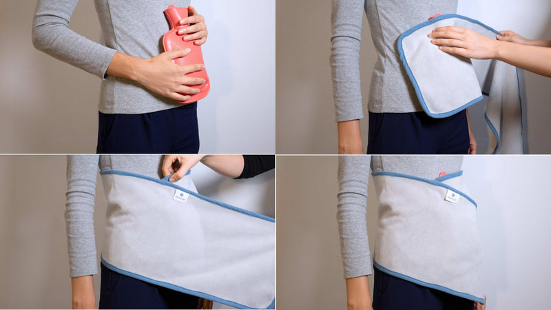 Remedic Reusable Self-Adhesive Wrap (55" x 10") – Wide Fabric Holder for Hot or Cold Packs – Secure Fit for Abdomen, Back, Stomach, Menstrual Comfort – Washable, Cuttable, Easy to Use for Seniors Too