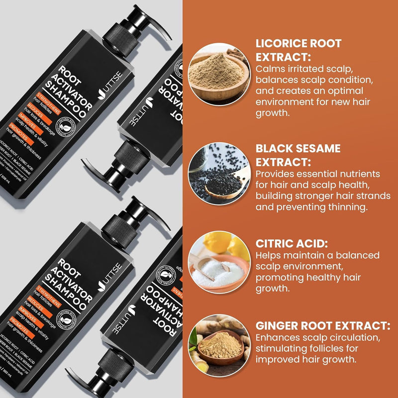 Root Activator Shampoo: Hair Growth Shampoo for Hair Loss and Thinning Hair