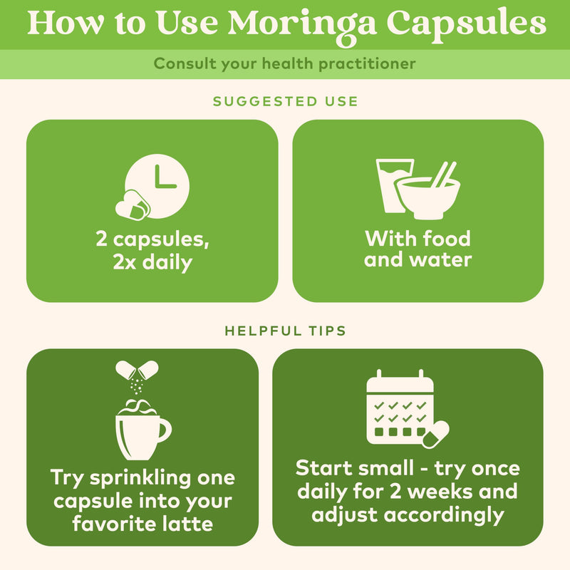 ORGANIC INDIA Moringa Herbal Supplement - Green Superfood, Nutrient Dense, Pure Plant Protein, Vitamin A, E, K, Iron, Calcium, Fiber, Vegan, Gluten-Free, USDA Certified Organic - 90 Capsules 90 Count (Pack of 1)