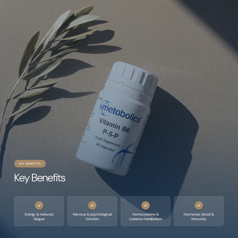 Vitamin B6 P5P- 60 Capsules | B6 Capsules | 34mg B6 Per Capsule