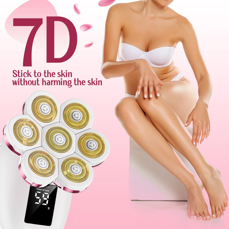 [Australia] - Electric Razors for Women,7D Gifts for Women,Cordless Electric Shaver with Detachable Head Wet/Dry Facial Hair Remover for Legs Painless Water Resistant (Pink) Pink 