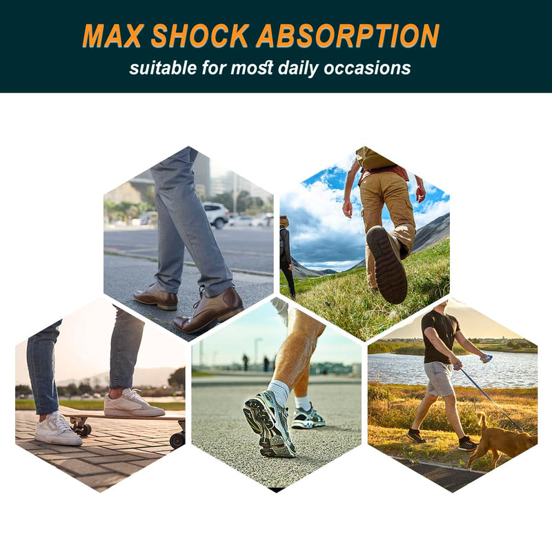 [Australia] - Plantar Fasciitis Orthopedic Silicone Heel Protector for Shoes - Heel Pads Heel Spur - Insoles Gel Heel Spur - Heel Spur Socks (EU 35-40, Black (02)) EU 35 - 40 Black (02) 