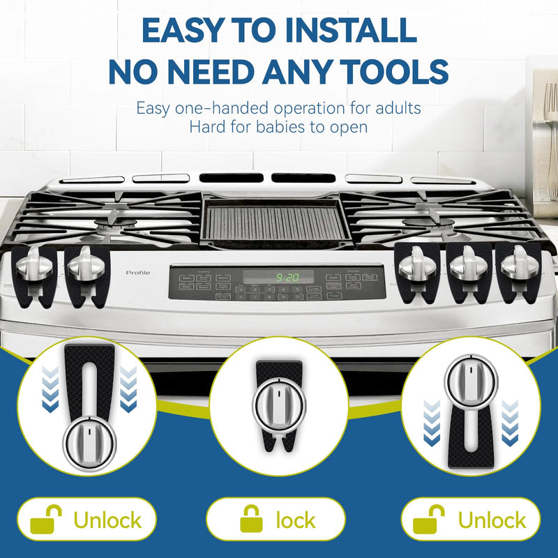 [Australia] - Stove Knob Safety Covers Baby Proof, Gas Stove Knob Covers for Child Safety, (5Pack) 