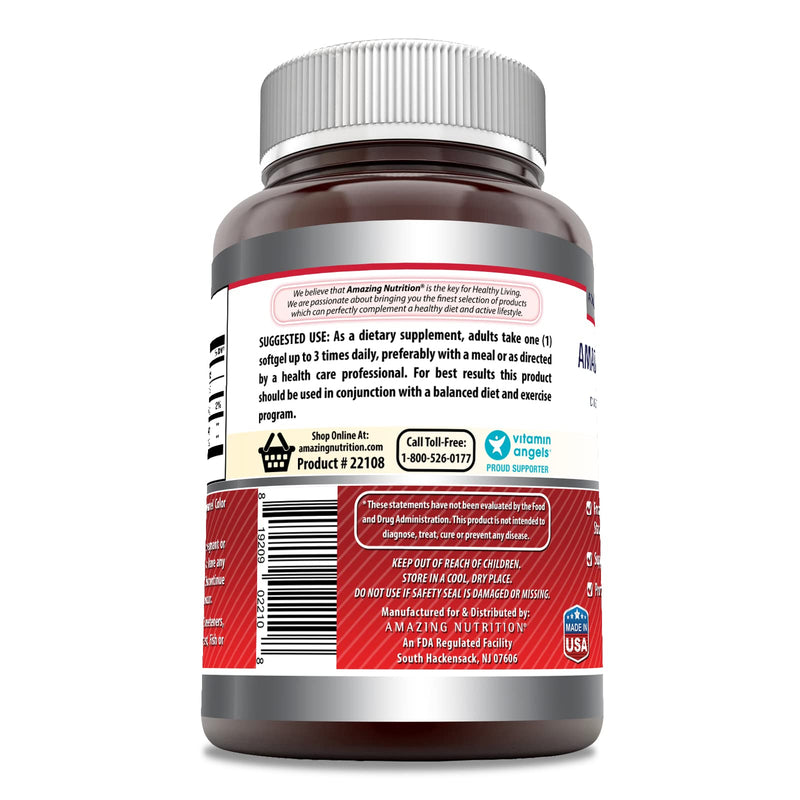 [Australia] - Amazing Formulas CLA | Conjugated Linoleic Acid Supplement | 1250 Mg | Softgels | Non-GMO | Gluten-Free | Made in USA (240 Count) 240 Count 