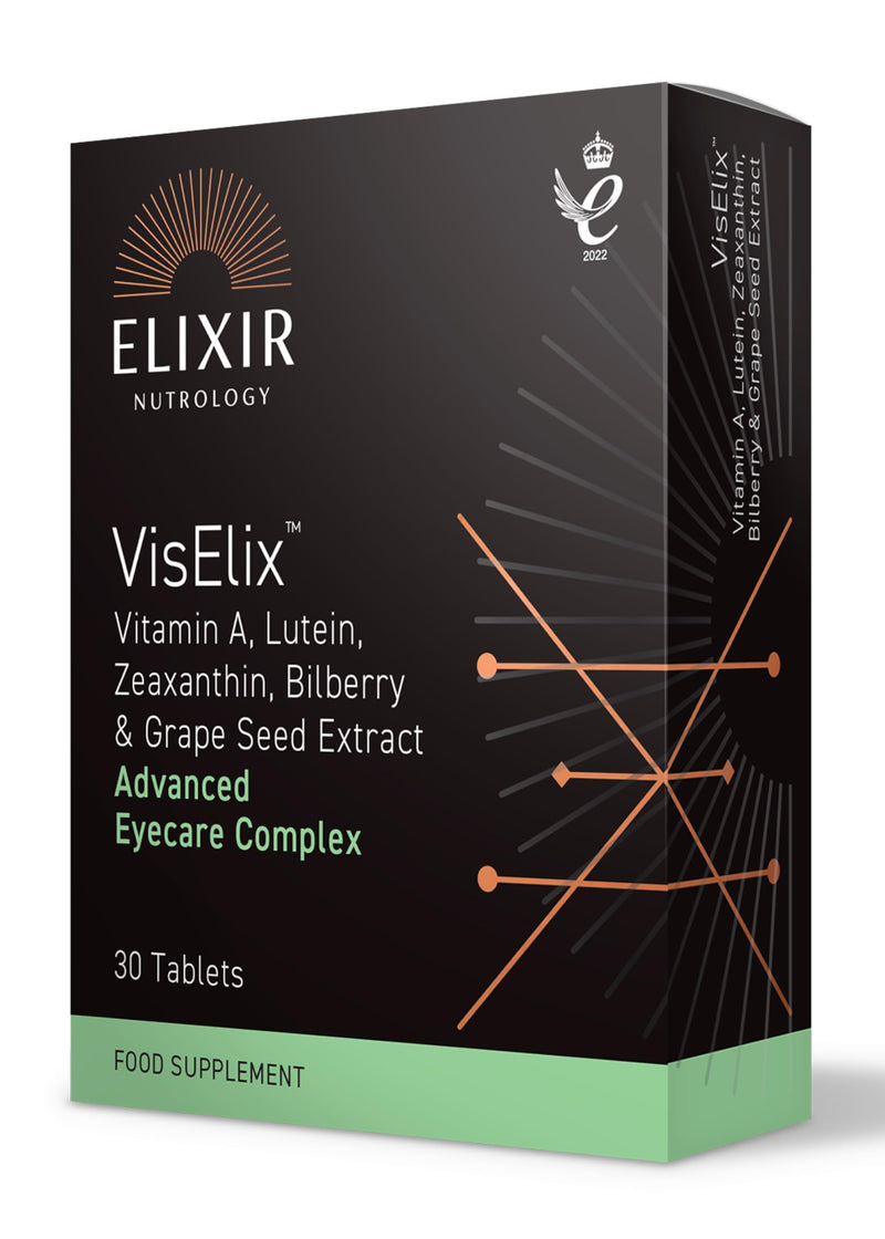 Eye Health & Vision Support | Helps Maintain Normal Vision & Visual Comfort | Lutein, Zeaxanthin & Vitamin A | With Bilberry & Grape Seed Extract | Daily Antioxidant Eye Support | 30 Tablets | UK Made