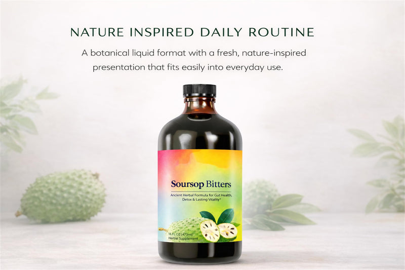 Soursop Bitters Herbal Liquid Supplement, Botanical Bitter Formula for Daily Wellness Routine, Easy to Use Liquid for Home, Travel & Everyday Use (1) 1