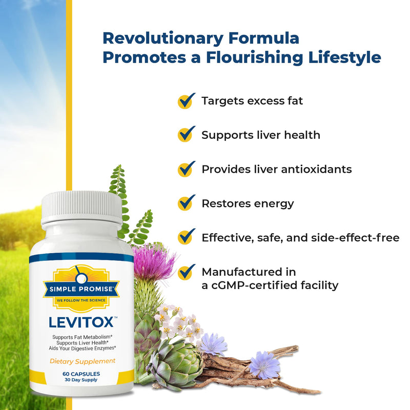 [Australia] - Levitox - Groundbreaking Weight and Liver Support - Aids Digestive Enzymes, 60 Capsules 