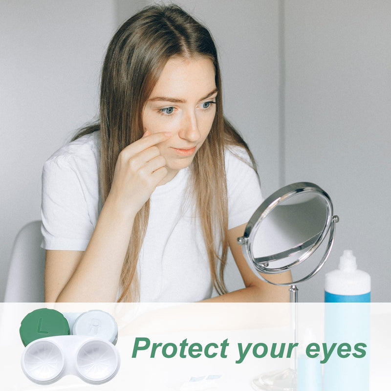 [Australia] - EUPSIIU 25 pieces contact lens case, travel contact lenses set, glasses case, portable, protective case for contact lenses and integrated mirror, contact lenses, for home and travel, on the go (25 pieces), 25 pieces. 